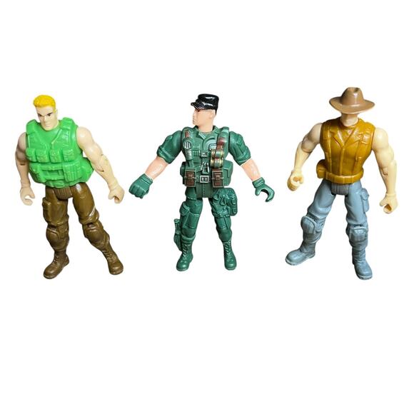 Mixed Lot 3 Action Figures Chap Mei Military Dinosaur Valley/Rick Ranger/Outback - Picture 1 of 6